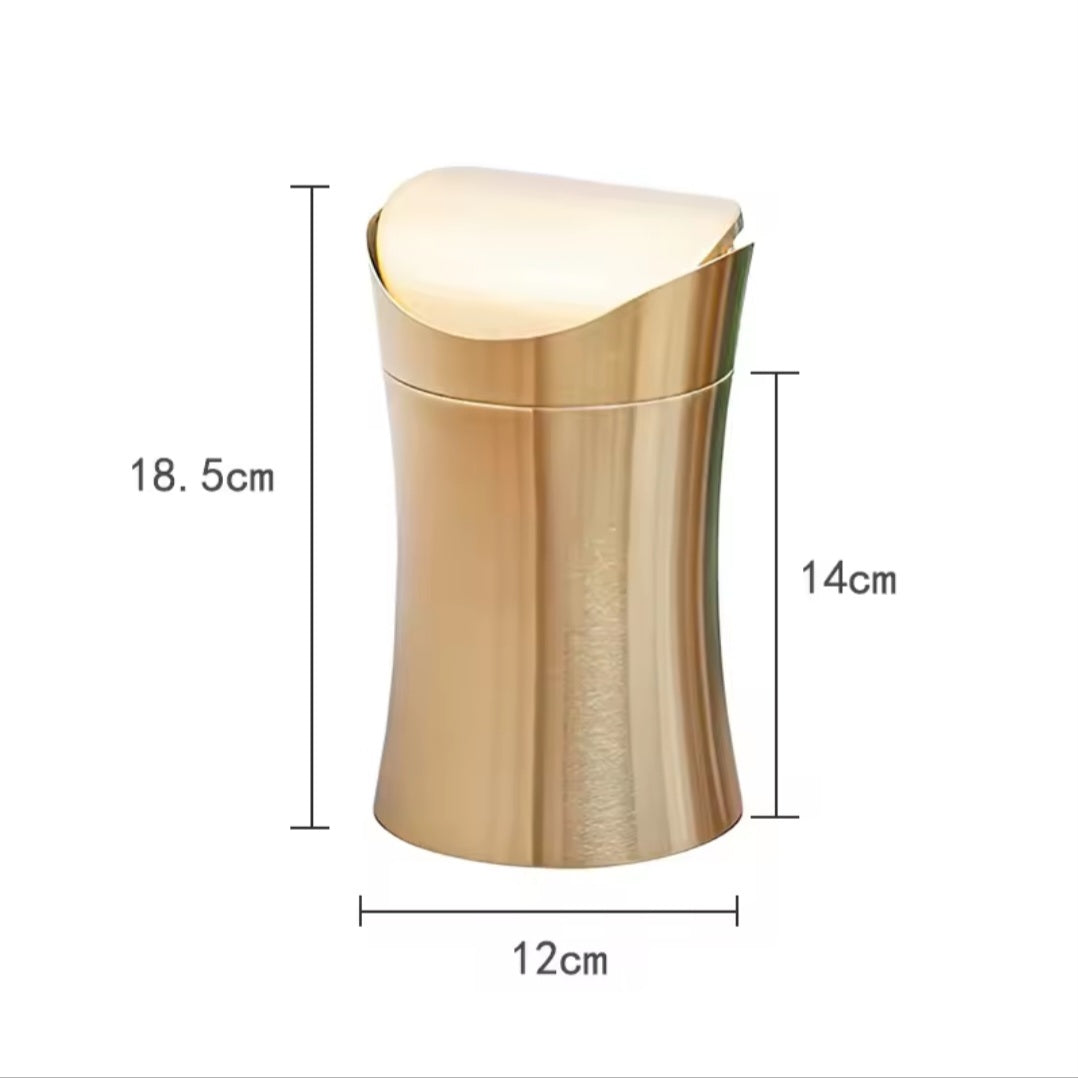 Golden Tiny Trash Can