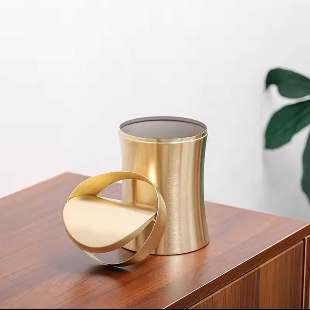 Golden Tiny Trash Can