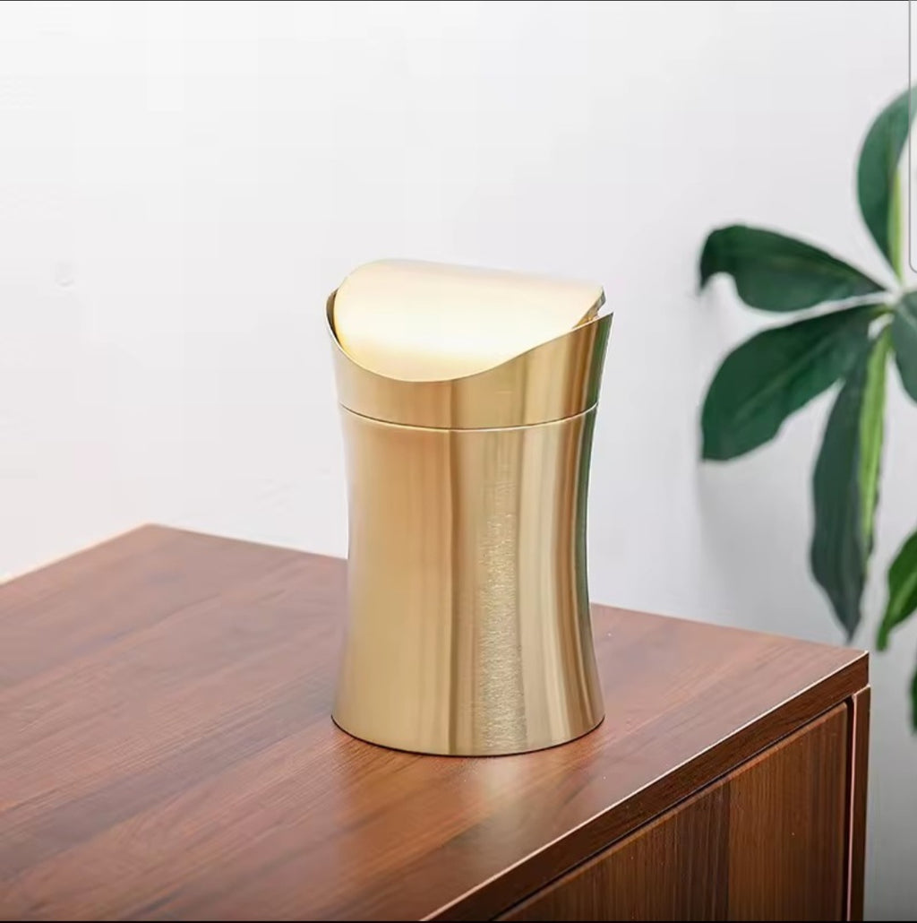 Golden Tiny Trash Can